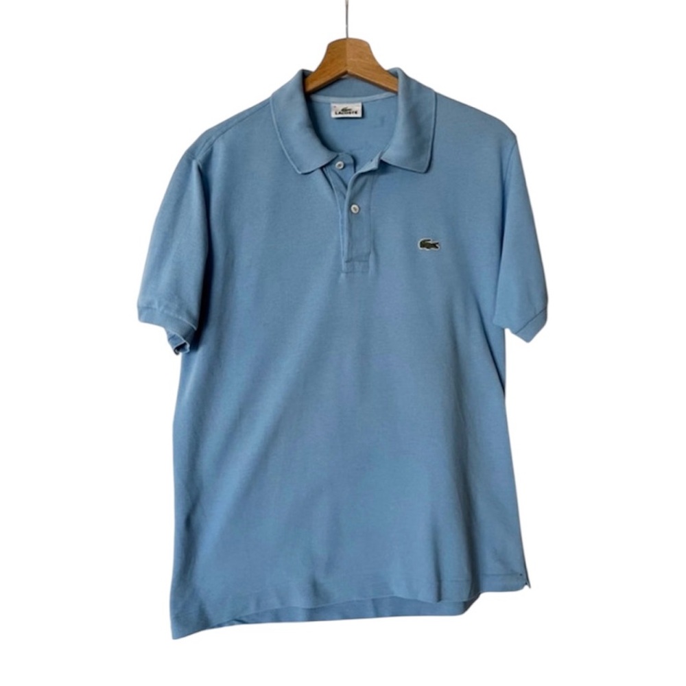 Lacoste Smokey Blue Short Sleeve Pique Polo Shirt Size 8 XXL